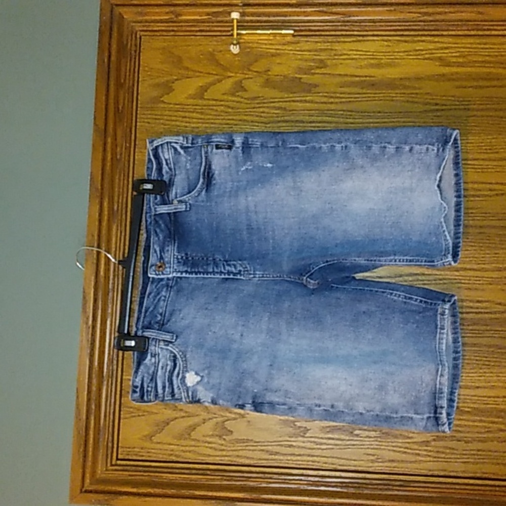 Women's Silver Elyse Bermuda Jean Shorts